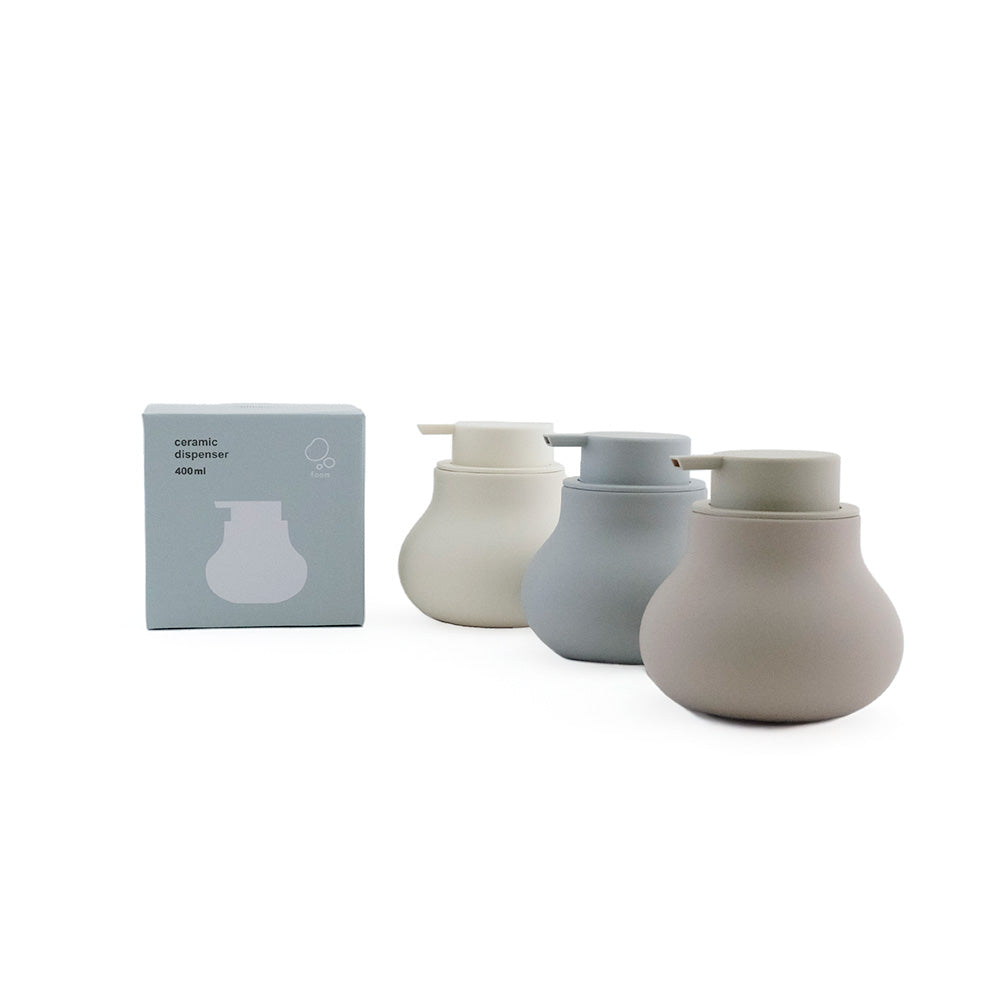 ぽってりした マットな質感のソープディスペンサー 泡タイプ