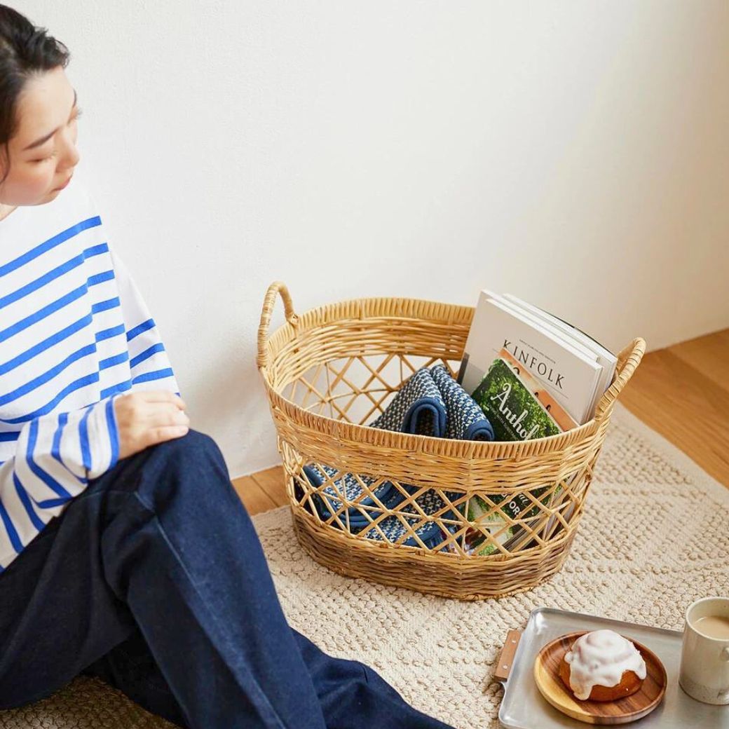 天然素材のような洗えるバスケット