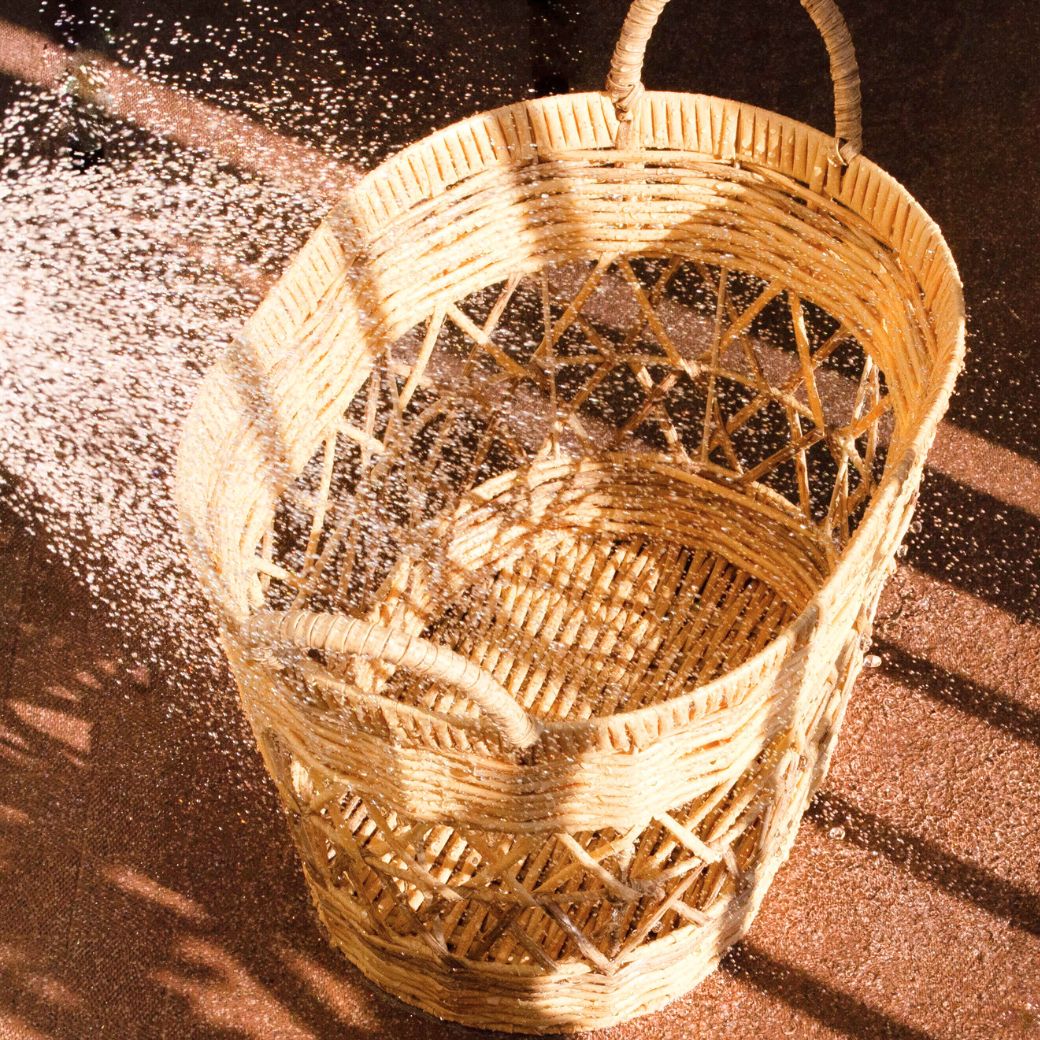 天然素材のような洗えるバスケット