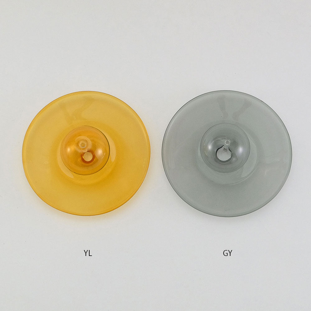 落ちる灰を受け止めるガラスの香立て（2色）