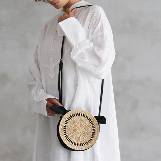 シーグラスのサークルショルダーバッグ