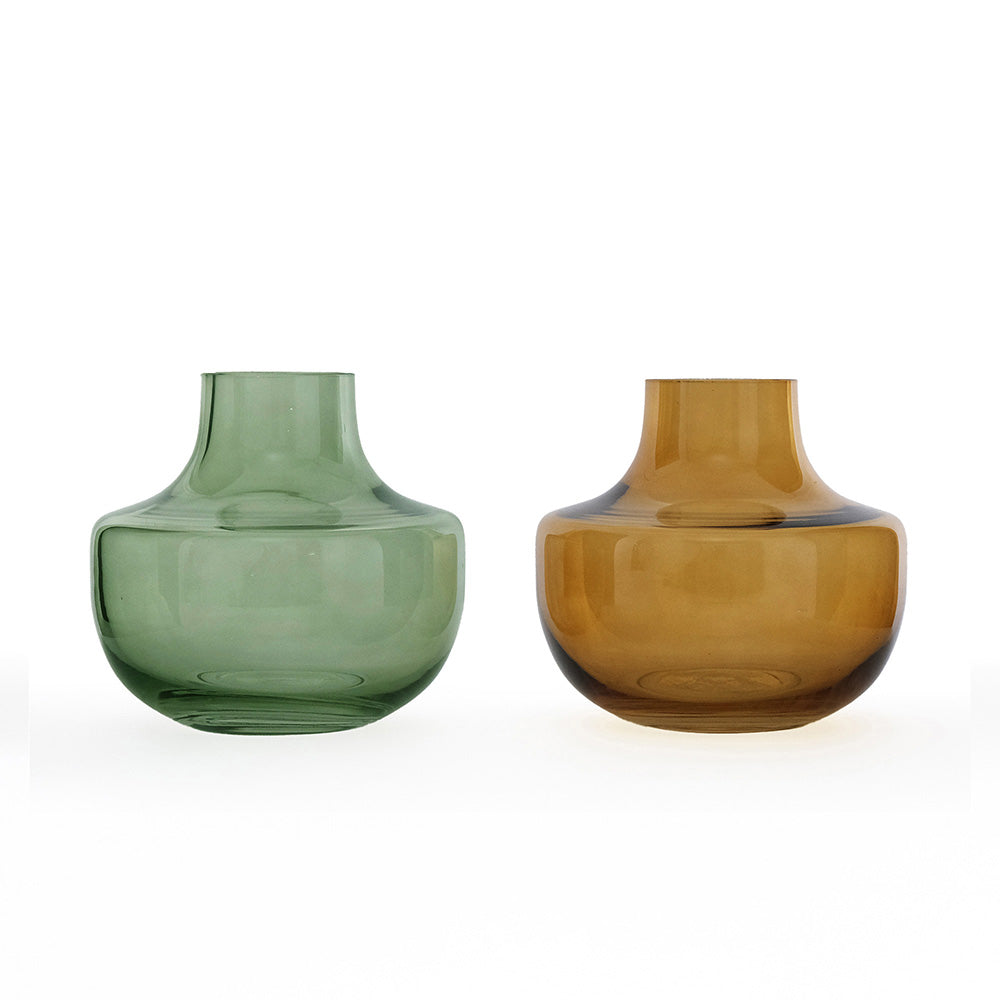 カラーガラスのフラワーベース シンパー（2色）