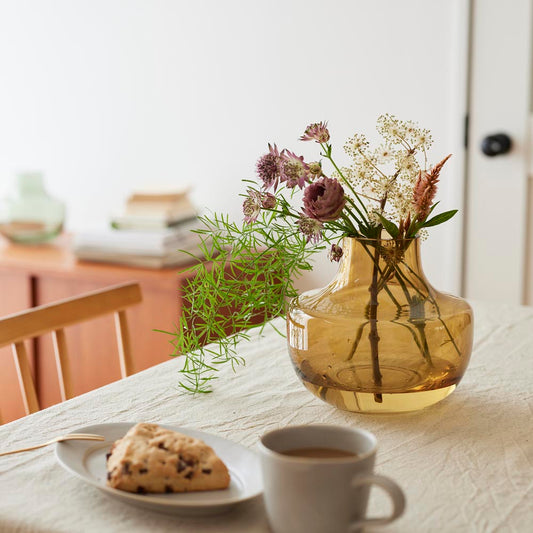 カラーガラスのフラワーベース シンパー（2色）