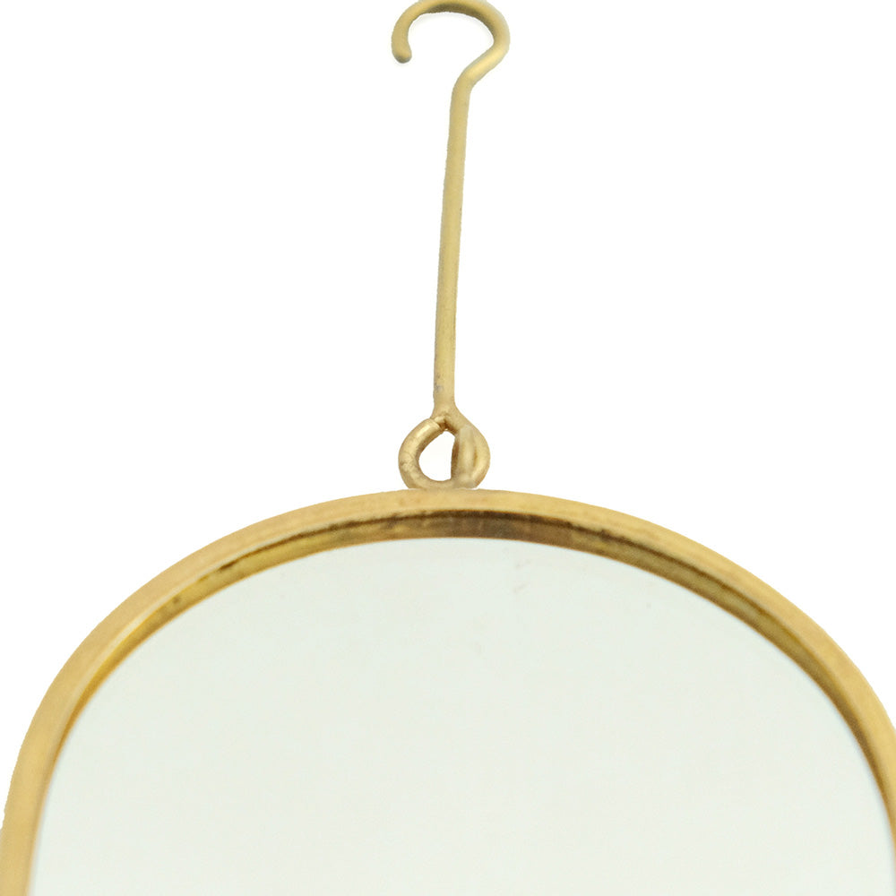真鍮のハンギングミラー