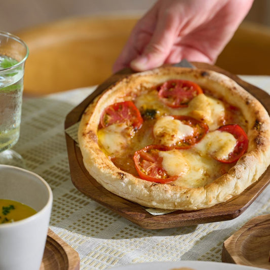 ウッドのオーバルプレート